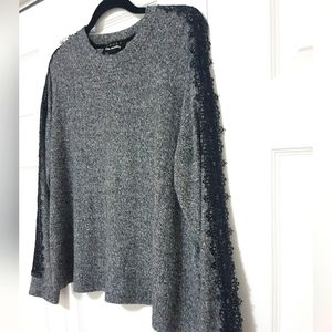 The kooples sport sweater with lace detail